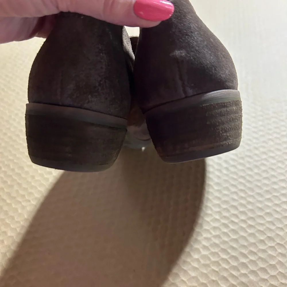 Kork-Ease Brown Suede Ankle Booties